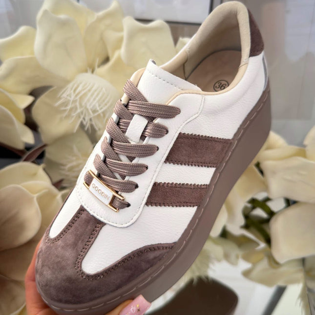 Sneakersy ze skóry naturalnej