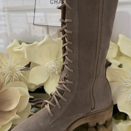 Kozaki Pro-moda taupe