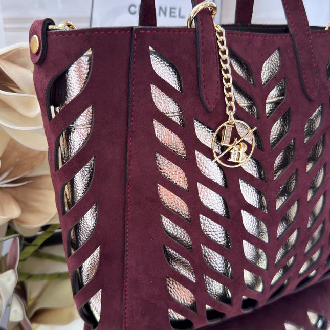 Torebka damska Laura Biaggi – ażurowa shopperka