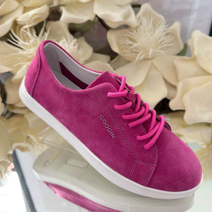 Goodin Damskie Sneakersy Skórzane – Fuksja