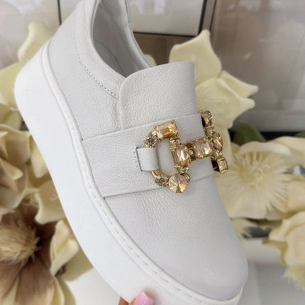 CheBello – Skórzane Sneakersy Damskie